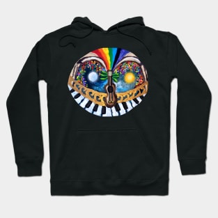 Night and Day Musical Balcony Landscape Hoodie